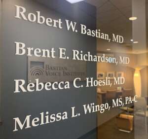 Doctors names on the front of BVI